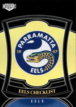 2023 NRL Traders Elite - Silver Specials #P091 Parramatta Eels Checklist Front